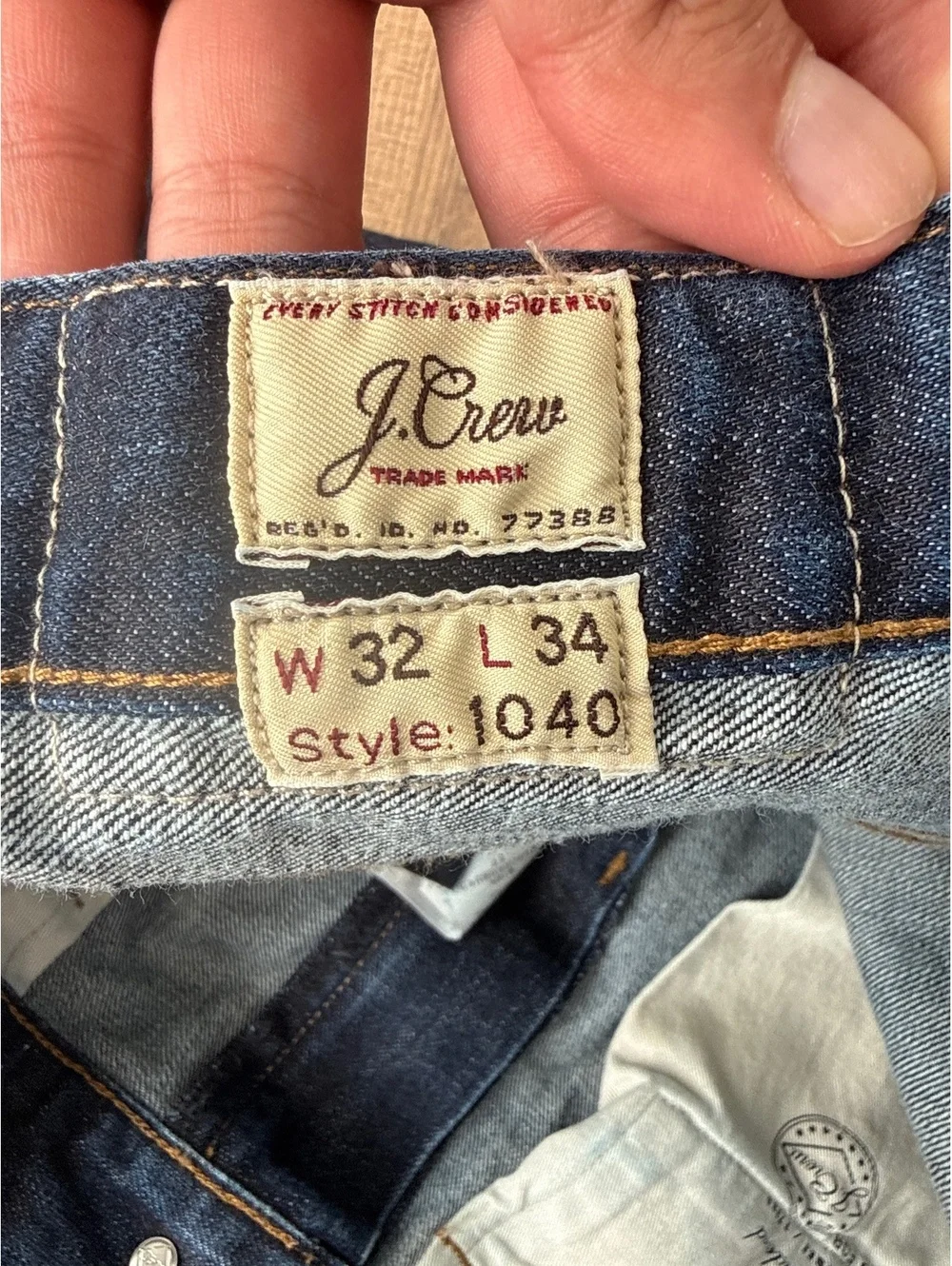 J.Crew 1040 Style Men's Jeans W32 L34 Japanese Kaihara Denim